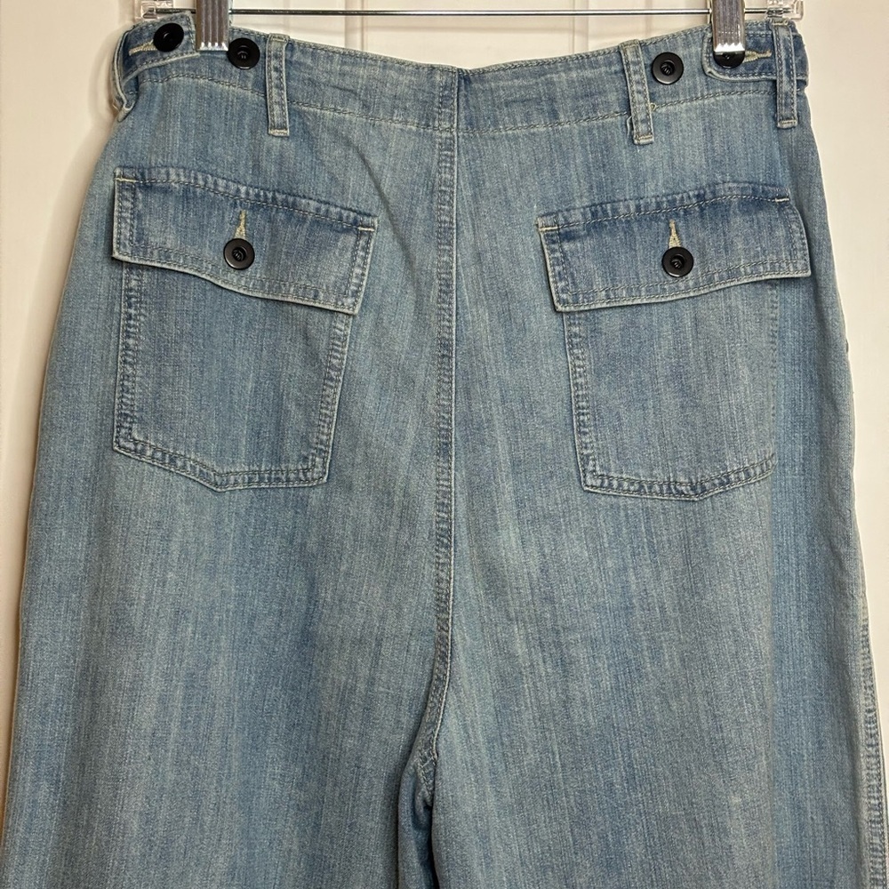 EUC James Perse Womens Light Blue Drawstring Denim Utility Pant size 26 - Picture 9 of 10